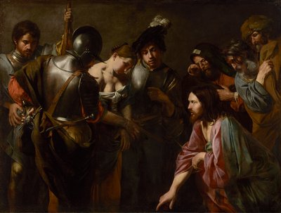 Cristo y la adúltera de Valentin de Boulogne